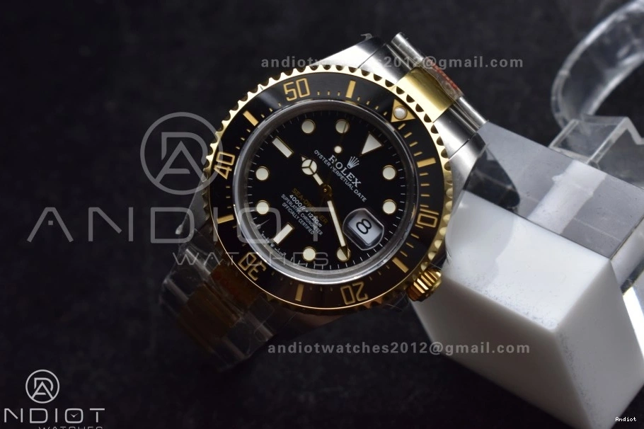 SS Sea-Dweller SS 126603 Best GMF Two on Tone Dial V3 Black YG Edition A2824 Bracelet YG 0211
